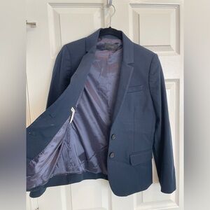 NWOT J. Crew Blue Blazer with Notched Lapel and Stretch